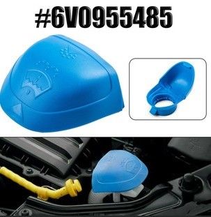 6V0955485 Copertina del serbatoio del liquido del parabrezza auto in plastica blu per lavatrice di vetro per Audi VW SKODA